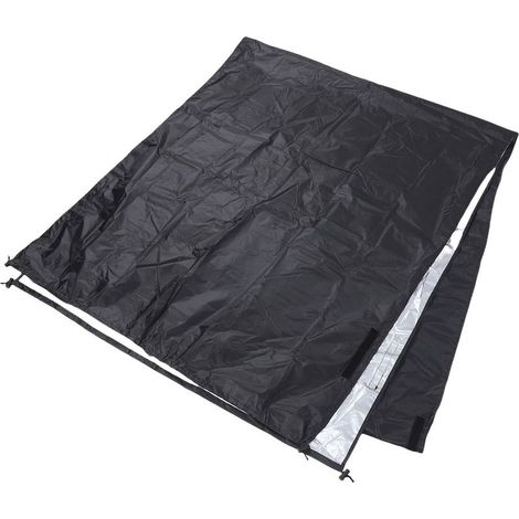 Couverture Protection Bobine Solaire – Tissu Oxford pour Piscine Noire (1/5)