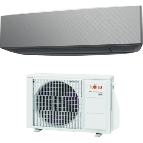 Fujitsu Inverter-Klimagerät Serie KE 9000 Btu ASYG09KETA(E)-B R-32 Wi-Fi Optional 3NGF87125 Farbe Silber Silber Klasse A++/A+