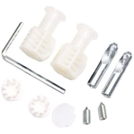 Kit de fixation universel pour WC suspendu, charnière de fixation, pour fixer solidement les WC suspendus (blanc) (1/4)
