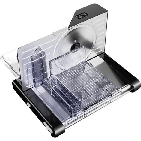 Folding Electric Slicer, Bread Slicer with Adjustable Cutting Thickness (0-18mm), 160W Meat Slicer for Bread and Food, Silent (70dB) (1/5)