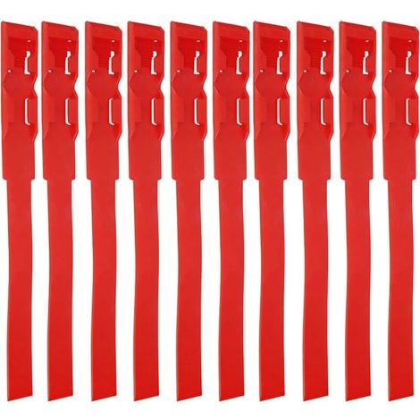 10 pièces d'identification colliers d'identification bandes vache bétail marquage anneau fournitures, pour le bétail de ferme, rouge (1/5)