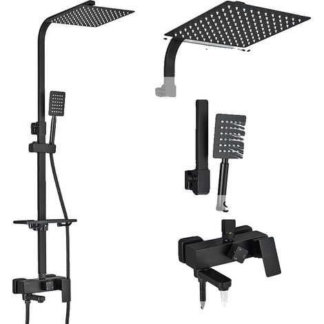 Miscelatore per doccia, in ottone resistente, design multifunzionale, a 3 vie, 25,4 cm (10 pollici) (1/2)