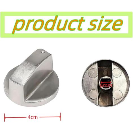 6-piece hob knobs, 6mm gas stove knob, universal handles, control knob for gas oven and cooker (1/3)