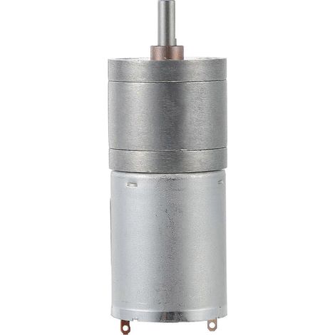 Moteur électrique à engrenages CC pratique 3-24 V à couple élevé pour l'automobile-7X2.7cm-Silver