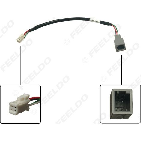 Compatible avec les nouveaux modèles Toyota Corolla, RAV4 et Camry équipés d'un système de navigation Android à 4 broches pour grand écran. Câble adaptateur USB d'origine pour voiture (4 broches).