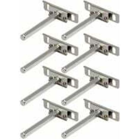 Supports métalliques pour étagères flottantes Modèle de support de montage mural dissimulé en 8 pièces Étagères fixes pour étagères flottantes invisibles Supports de rangement fixes (1/5)