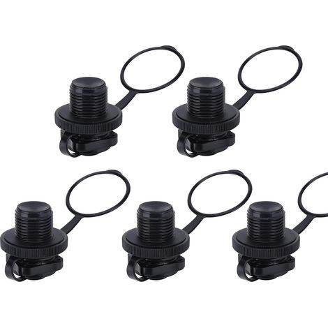 Inflation Spiral Valve, 5 Pcs Air Valves Valve Adapter Plugs, Spiral Shape Inflatable Air Plugs for Inflatable Boat and Inflatable Fishing Boats Air Mattress