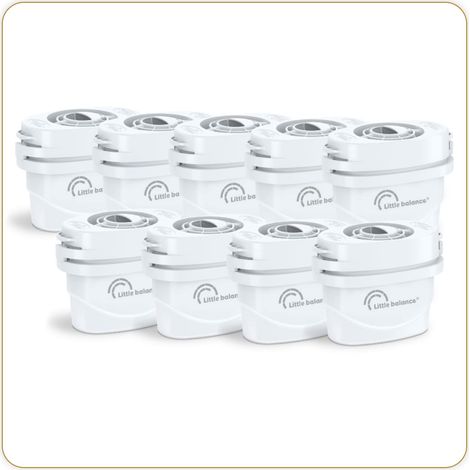 LITTLE BALANCE 8665 Confezione da 9 cartucce filtranti per caraffa, compatibili con tutte le caraffe filtranti, confezione da 9 mesi (1/5)