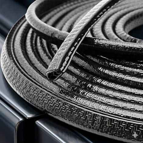 10m car door edge protector, U shape rubber trim guard seal black (1/5)