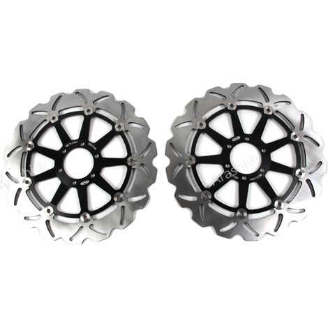 Discos de freno, diseño CNC totalmente flotante, acero inoxidable duradero, negro B (1/2)