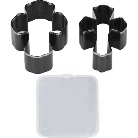 Matrices de découpe en forme de croix, matrices de poinçonnage de trous creux, outils d'estampage en acier allié pour la fabrication d'artisanat en cuir 2 pièces (1/5)