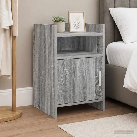 vidaXL Bedside Tables Grey Sonoma 40 x 36 x 60 cm Engineered Wood (1/5)
