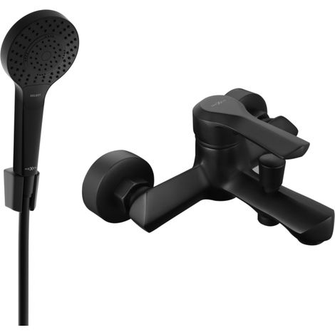Mexen Sabre R05 rubinetto da bagno con set doccia, nero - 7213R05-70 (1/3)