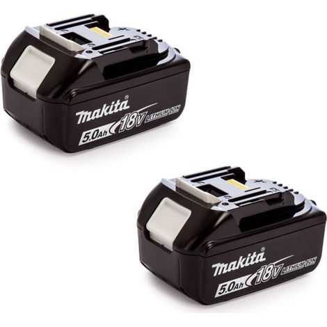 2 Stück 18 V 5 Ah Li-Ion BL1850B Akkus mit Ladeanzeige – Makita 197288-2