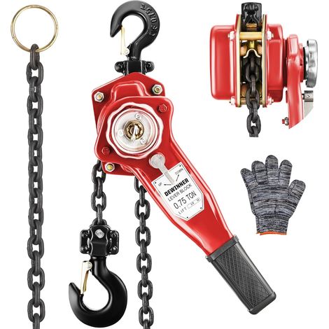 Palan à Levier 0,75T, Levage 2,8m, Chaîne G80 (1/5)