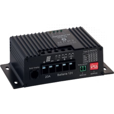 Mppt 50a Antarion Double Sortie Régulateur Solaire Mppt 50a Avec Double Sortie Batterie - Antarion Bleu