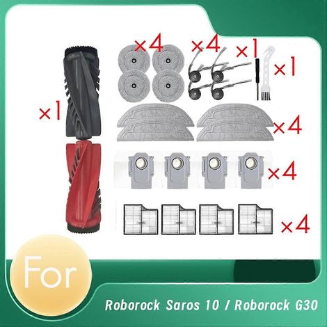 Pièces de rechange pour Saros 10/G30 balayeuse accessoires Rouleau brosse latérale filtre HEPA patin de lavage sac à poussière (1/5)