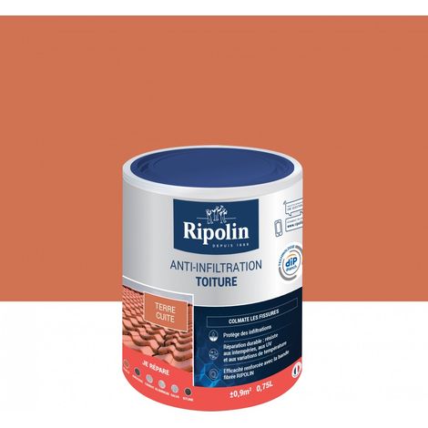 Revestimiento impermeabilizante de cubiertas, RIPOLIN Anti-infiltración terracota 0,75 L RIPOLIN