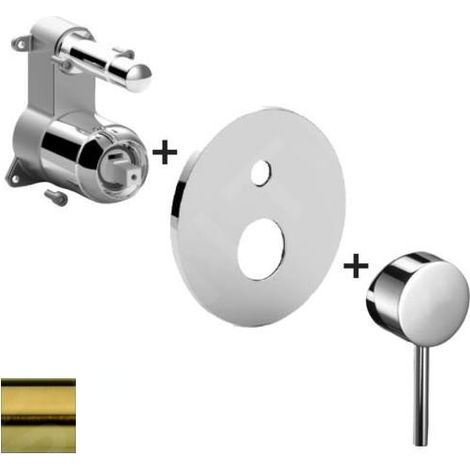 Paffoni Light - Mitigeur encastré pour 2 sorties, doré brossé LIGBOX015HGSP/M (1/2)