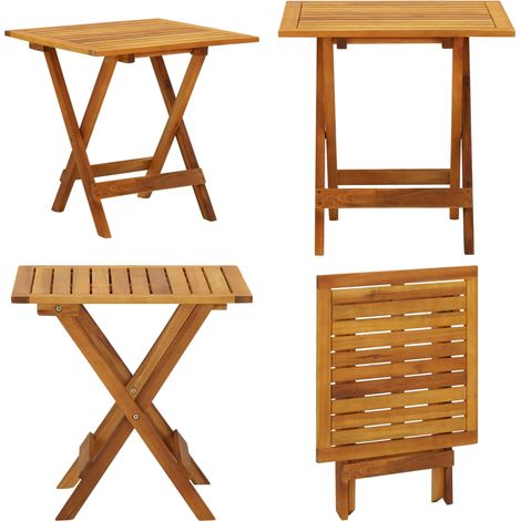 Bistrotisch 46x46x47 cm Massivholz Akazie - Holztisch - Esszimmertisch - Balkontisch - Gartenmöbel - Outdoor Möbel - Home & Living (1/5)