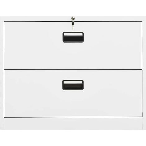 Maison Exclusive - Armadio Classificatore Bianco 90x46x72,5 cm in Acciaio (1/5)