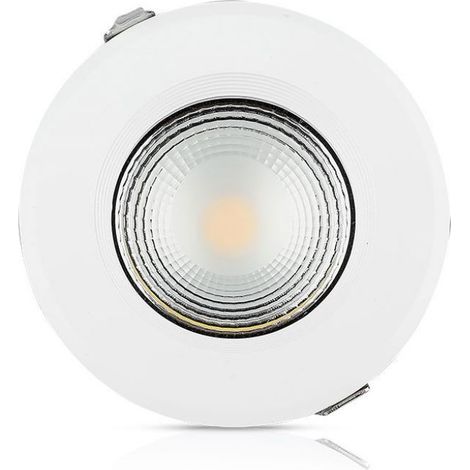 V-TAC VT-26101 RD FARETTO LED DA INCASSO ROTONDO 10W COB - SKU 1270 / 1271 / 1272 - Colore Luce: Bianco Freddo (1/5)