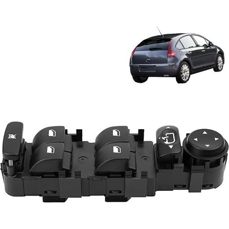 Botón interruptor del regulador de ventana C4 compatible con C4 I C5 I C8 307 807 - 6554CJ 6554P0 14957520XT (lado del conductor delantero izquierdo) (1/5)