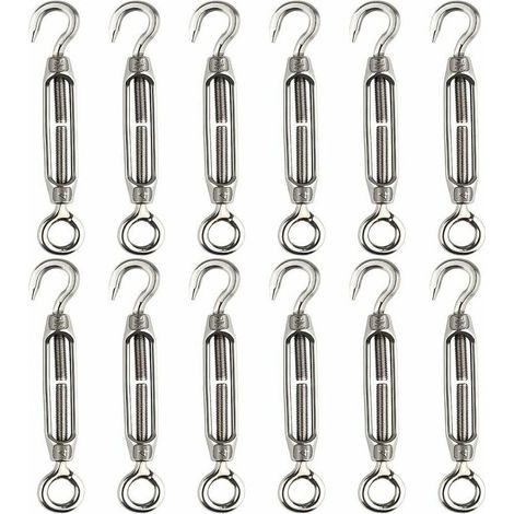 Tenditore a gabbia, Tenditore a gancio M4X58 Acciaio inossidabile: 12 pezzi - Tenditore RWTage (1/5)