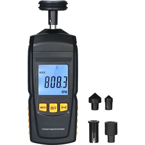 Digitales LCD-Tachometer Tragbar, 0,5-19999 U/min, Hochleistungs-Tester, Zähler Mit/Min/Letzte Daten, Hintergrundbeleuchtungs-Funktionen