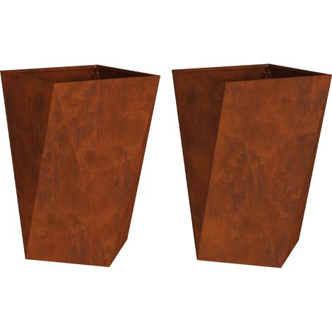 Maison Exclusive - Pflanzkübel 2 pcs Rostig 50 x 50 x 75 cm Wette