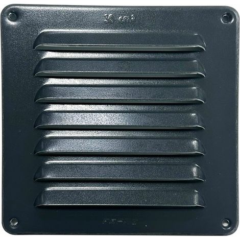 Griglie di ventilazione, 15 x 15 cm, spessore 1,5 mm, in alluminio antracite rinforzato ad alta resistenza FEPRE