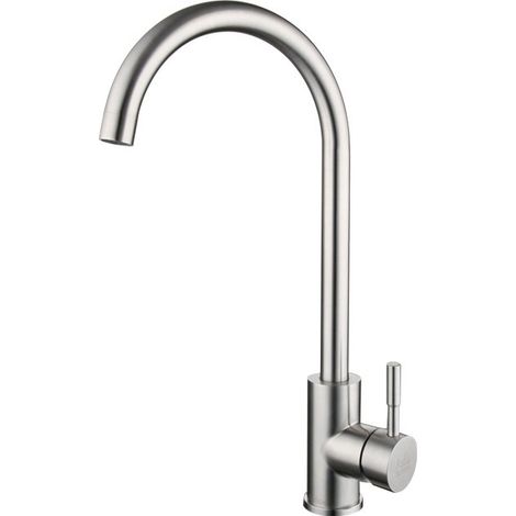 Robinet de cuisine pivotant en acier inoxydable érable 304 (argenté) avec 7 fonctions (1/5)