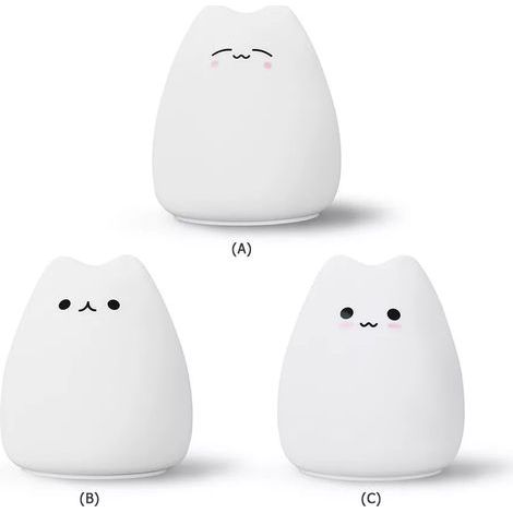 3pcs Cat Shape Induction Lamps Suitable for Kids Baby Room Desk Decoration Ornaments (1/5)
