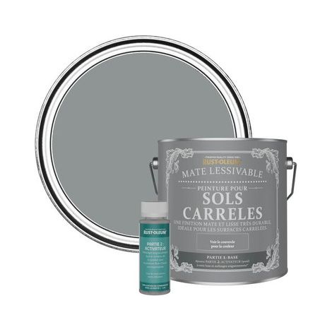 Peinture pour Sols Carrelés Mate Lessivable - Anthracite Moyen (1/3)
