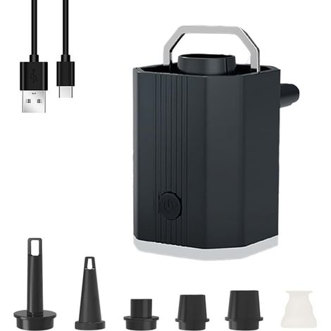 Mini Pompe à Air, Petite Pompe à Air de Voyage avec Lampe de Camping et Aspiration, pour Tapis de Camping, Sac de Rangement sous Vide, Aspiration (1/5)