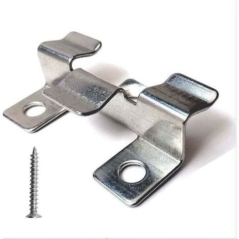 Lot de 100 clips de fixation pour terrasse en composite avec vis en acier inoxydable（hauteur 1 cm）