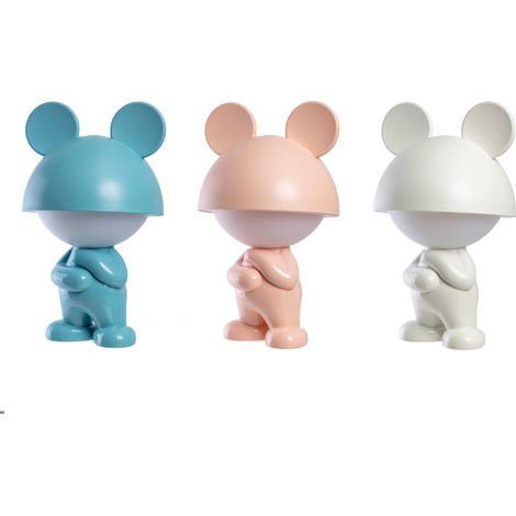 Lampada Led Per Bambini Da Tavolo Comodino Ricaricabile Modello Thinking Boy, misuraLampadacoloreAzzurro (1/5)