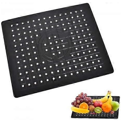 Tapis d'évier en caoutchouc, tapis de protection pour évier de cuisine, tapis de fond d'évier en silicone, tapis d'évier découpable, antidérapant (1/4)