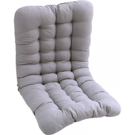1 Coussin de chaise, tissu coton lin, antidérapant imperméable, avec dossier, pour maison bureau (1/5)