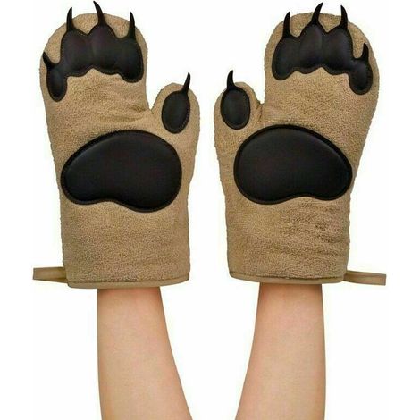Ein Paar Küchenhandschuhe aus Baumwolle / Gebäckhandschuhe / hitzebeständige Handschuhe