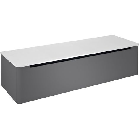 KERALA Meuble sous-vasque 140x35x47,5cm, 1x tiroir, carina (1/4)