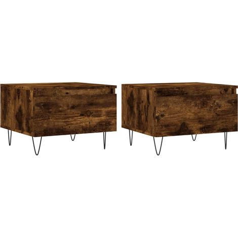 Maison Exclusive - Couchtische 2 Stk. Räuchereiche 50x46x35 cm Ho