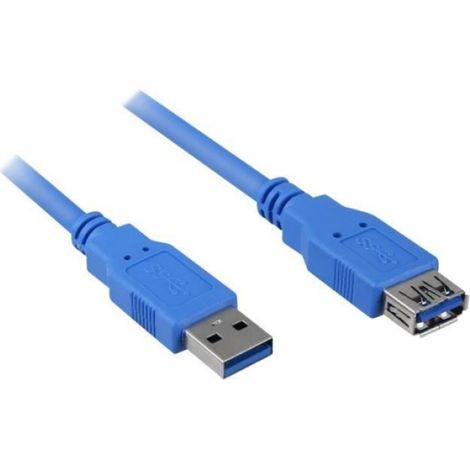 Rallonge de câble USB - - USB Type A (F) vers USB Type A (M) - 1 m - USB 3.0 - Noir