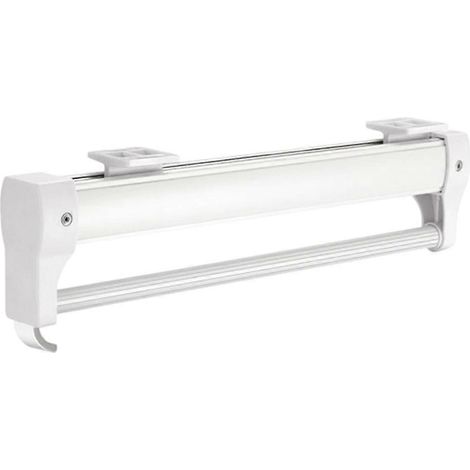 Top support réglable armoire vêtements Rail robuste coulissant placard tige armoire cintre support bar Ball Slide blanc (1/5)