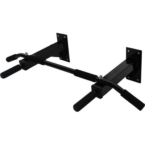 Barra de dominadas de pared CHICFURN 94x53 cm de hierro negro, agarres antideslizantes (1/5)