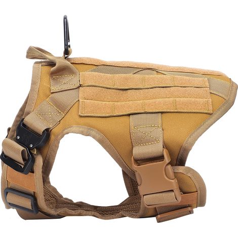 Harnais militaire anti-traction pour chiens moyens et grands, idéal pour l'entraînement et la randonnée (XL). (1/5)