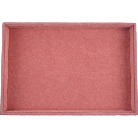 Boîte à bijoux en velours rose, porte-bagues, boîte de rangement pour colliers, boucles d'oreilles et bracelets - JBMEDIA (1/4)