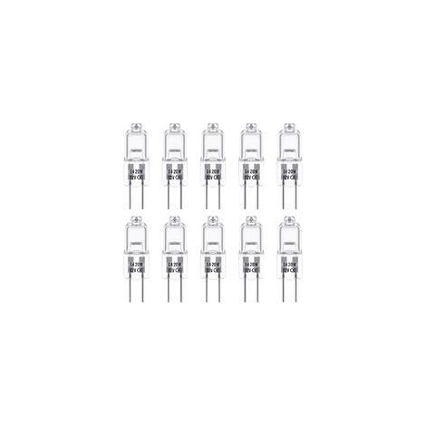 G4-Halogenlampen, 12 V, 20 W, Halogen-Stiftsockellampe, 3000 K warmweiß, 350 lm, dimmbar, G4-Niederspannungs-Halogenlampe, transparente Kapsellampe, 10 Stück (1/5)