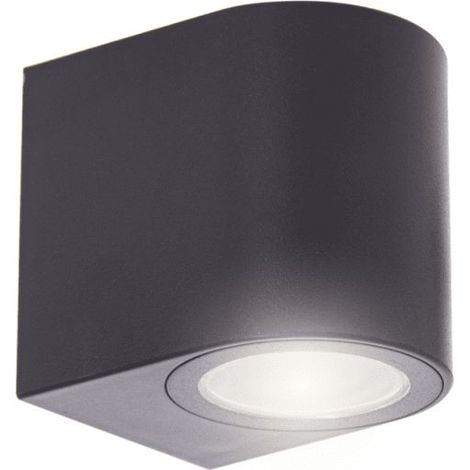 Applique murale filaire noire IP44, culot GU10, 40W max (1/5)
