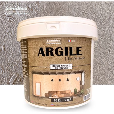 Enduit décoratif argile 10kg pour 9m² coloris ROCHER